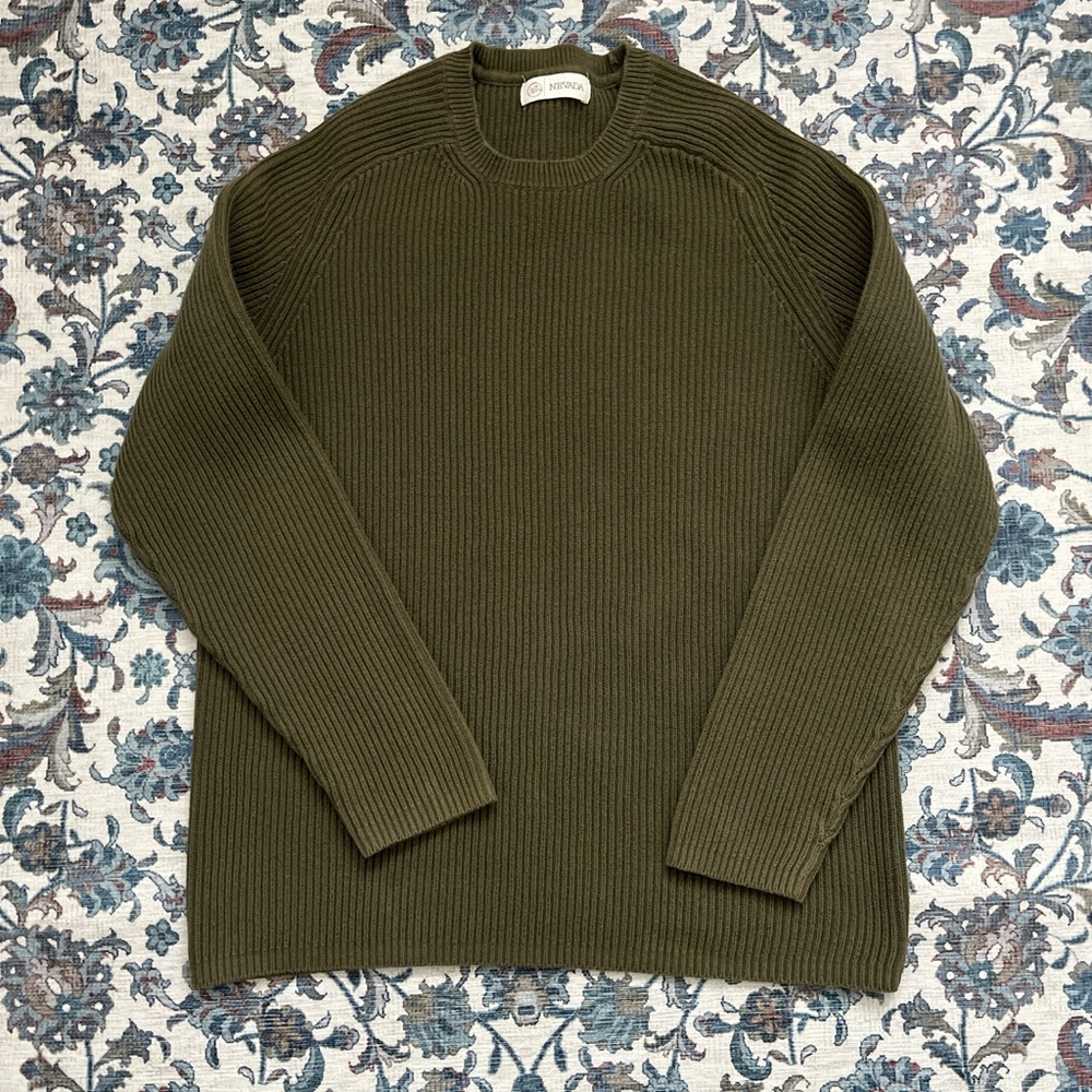 Vintage green ribbed sweater